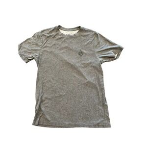 Volcom Mens Short Sleeve Gray T-Shirt‎ Size Small Iconic Stone Logo EUC See Pics